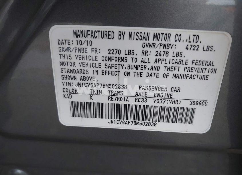 Photo 9 of 2011 Infiniti G37 JOURNEY (VIN JN1CV6AP7BM502838)