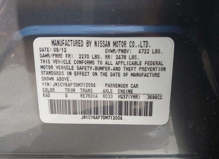 Photo 9 of 2013 Infiniti G37 JOURNEY (VIN JN1CV6AP7DM712004)