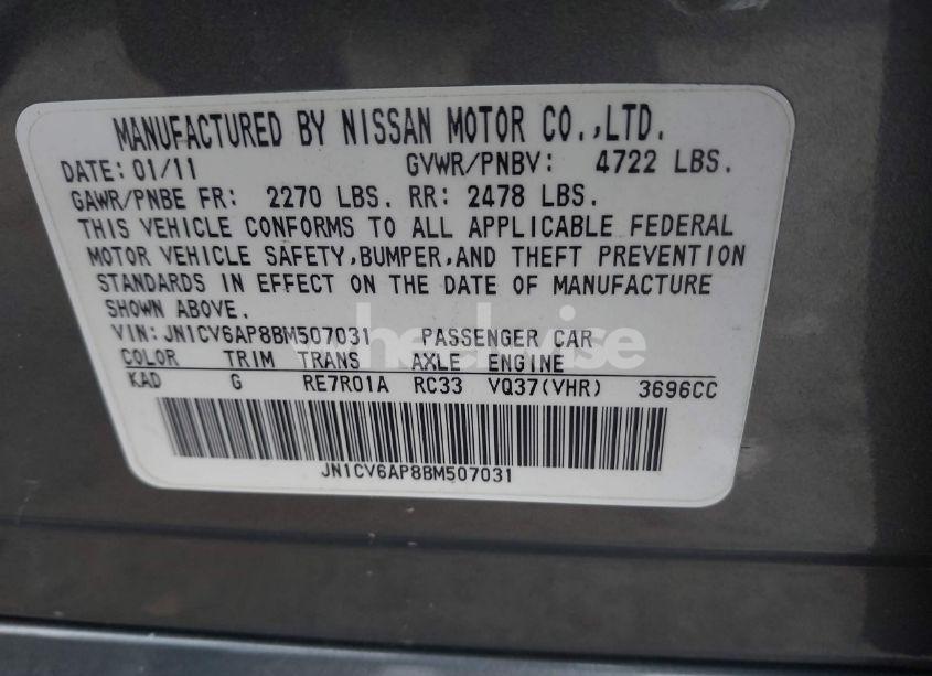 Photo 9 of 2011 Infiniti G37 JOURNEY (VIN JN1CV6AP8BM507031)