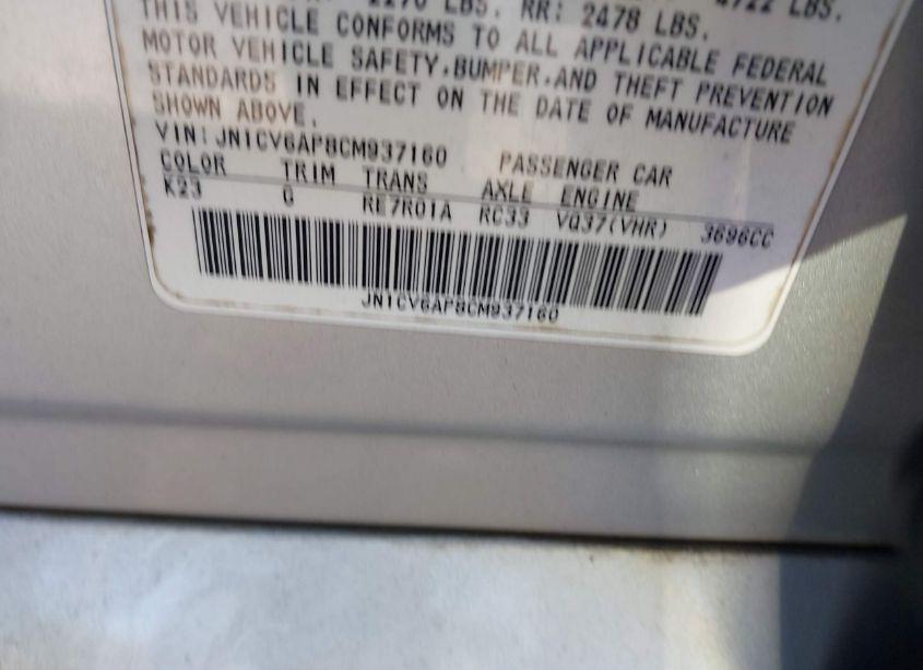 Photo 9 of 2012 Infiniti G37 JOURNEY (VIN JN1CV6AP8CM937160)