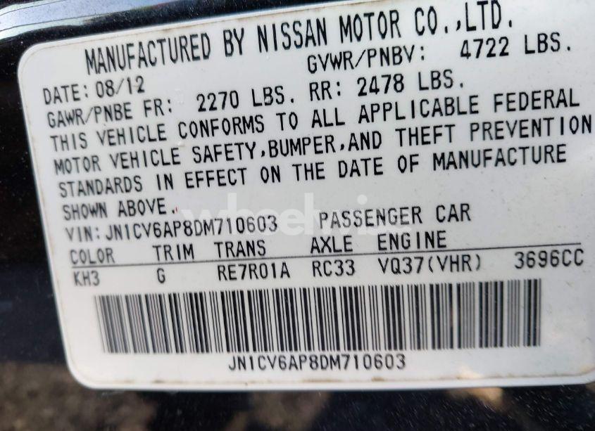 Photo 9 of 2013 Infiniti G37 JOURNEY (VIN JN1CV6AP8DM710603)