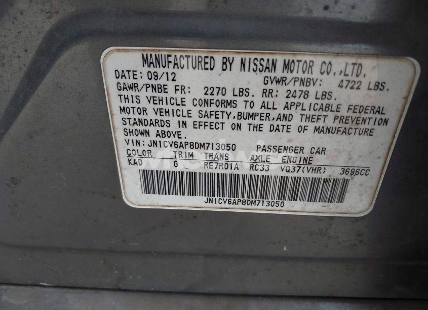 Photo 9 of 2013 Infiniti G37 JOURNEY (VIN JN1CV6AP8DM713050)