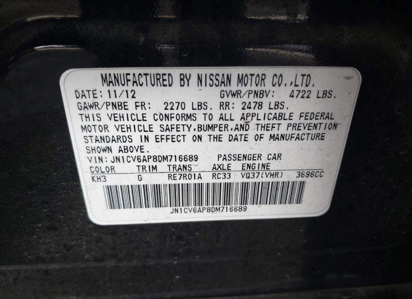 Photo 9 of 2013 Infiniti G37 JOURNEY (VIN JN1CV6AP8DM716689)