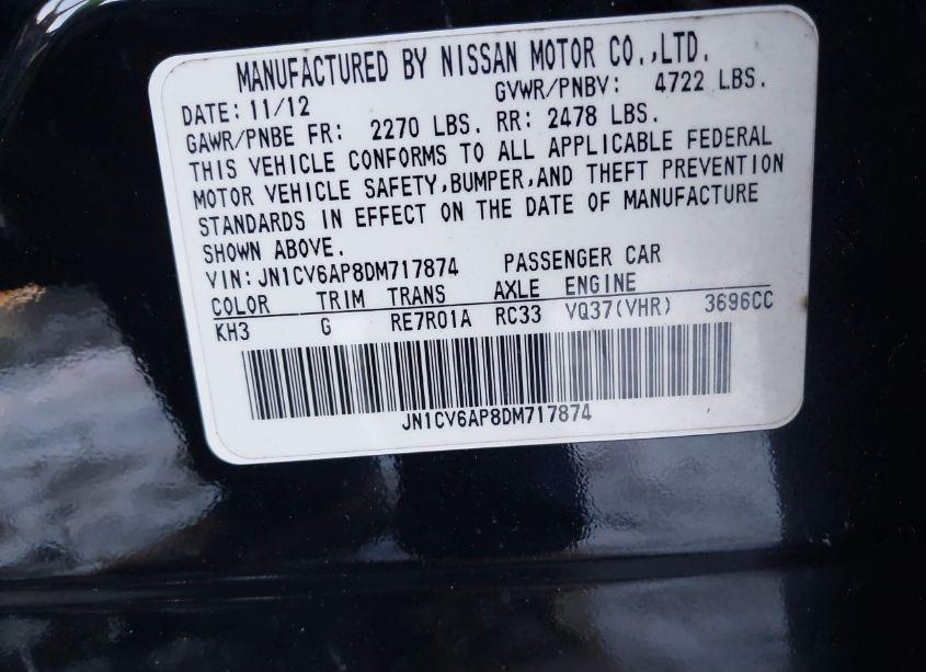 Photo 9 of 2013 Infiniti G37 JOURNEY (VIN JN1CV6AP8DM717874)