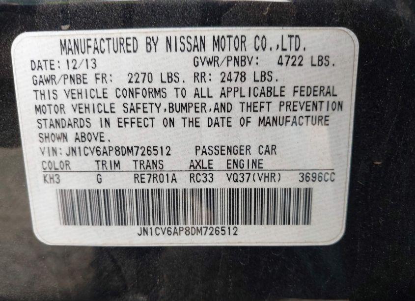 Photo 9 of 2013 Infiniti G37 JOURNEY (VIN JN1CV6AP8DM726512)