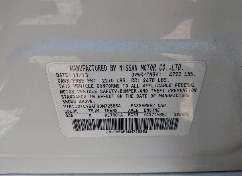 Photo 9 of 2013 Infiniti G37 JOURNEY (VIN JN1CV6AP9DM725854)