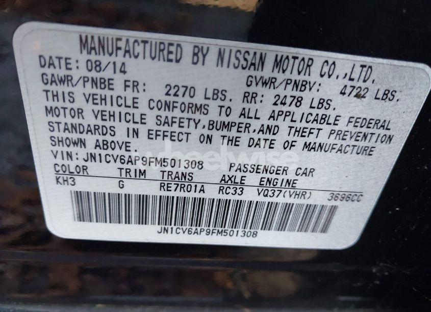 Photo 9 of 2015 Infiniti Q40 N/A (VIN JN1CV6AP9FM501308)