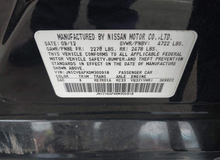 Photo 9 of 2013 Infiniti G37 JOURNEY (VIN JN1CV6APXDM300918)