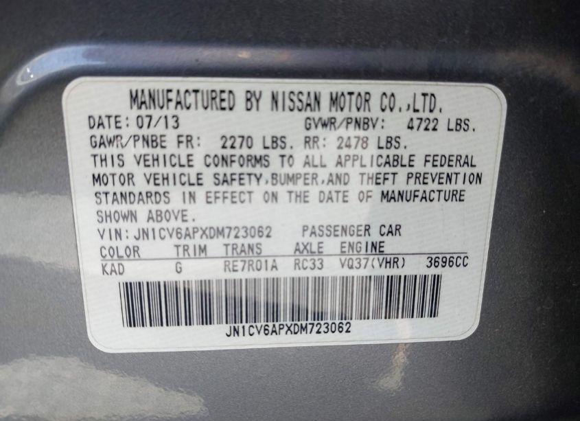 Photo 9 of 2013 Infiniti G37 JOURNEY (VIN JN1CV6APXDM723062)