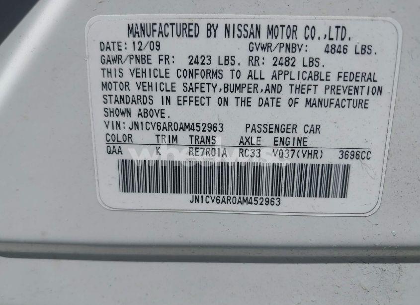 Photo 9 of 2010 Infiniti G37x (VIN JN1CV6AR0AM452963)