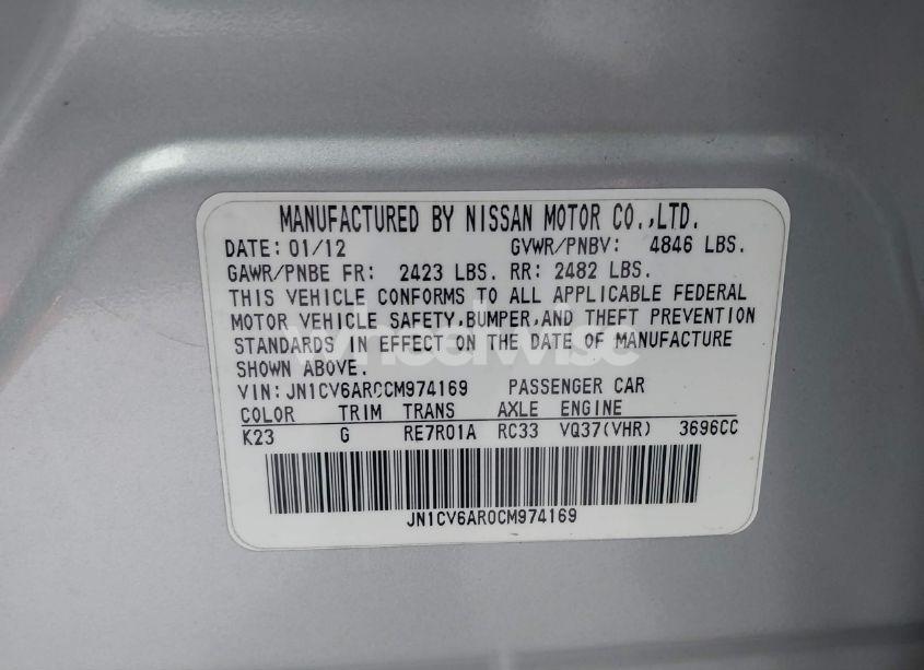 Photo 9 of 2012 Infiniti G37 X (VIN JN1CV6AR0CM974169)