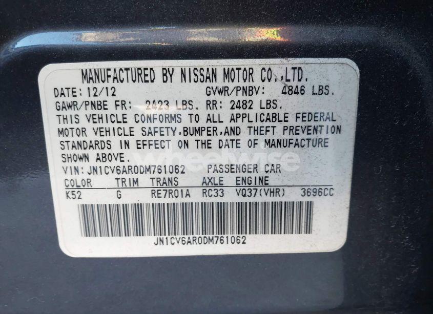 Photo 9 of 2013 Infiniti G37x (VIN JN1CV6AR0DM761062)