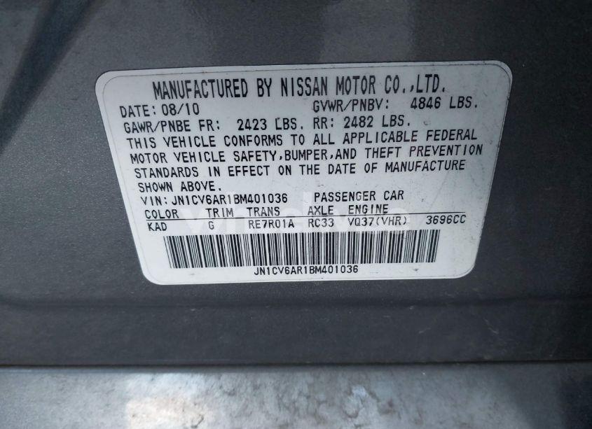 Photo 9 of 2011 Infiniti G37x (VIN JN1CV6AR1BM401036)