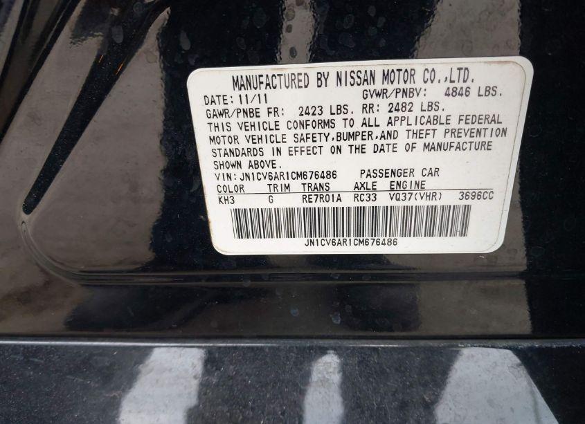 Photo 9 of 2012 Infiniti G37 X (VIN JN1CV6AR1CM676486)