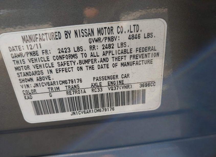 Photo 9 of 2012 Infiniti G37x (VIN JN1CV6AR1CM679176)