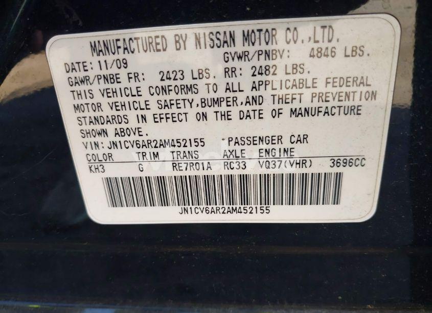 Photo 9 of 2010 Infiniti G37x (VIN JN1CV6AR2AM452155)