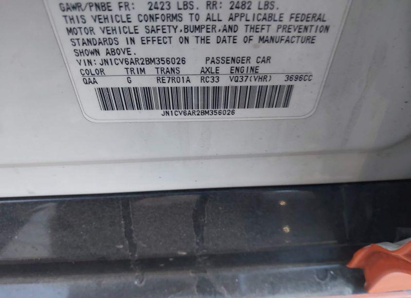 Photo 9 of 2011 Infiniti G37x (VIN JN1CV6AR2BM356026)