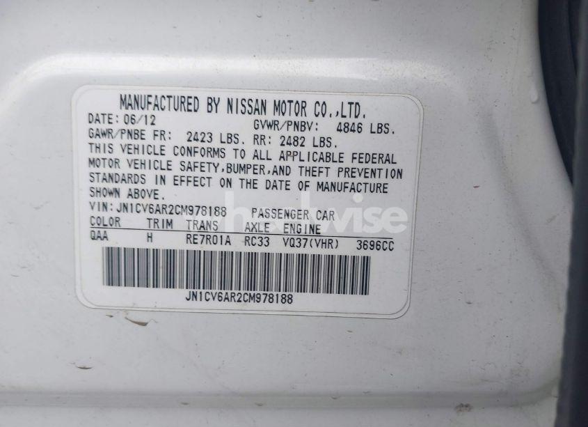 Photo 9 of 2012 Infiniti G37x (VIN JN1CV6AR2CM978188)
