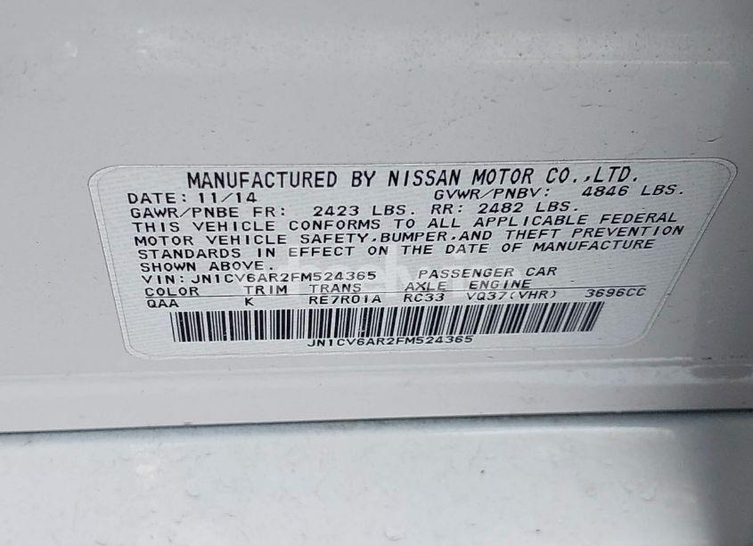 Photo 9 of 2015 Infiniti Q40 N/A (VIN JN1CV6AR2FM524365)