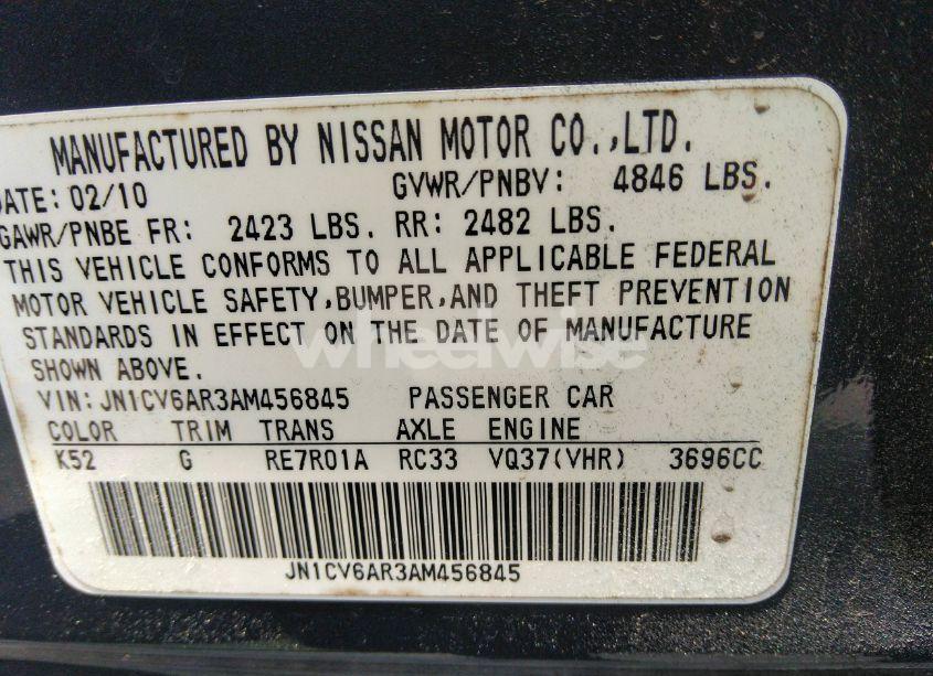 Photo 9 of 2010 Infiniti G37x (VIN JN1CV6AR3AM456845)