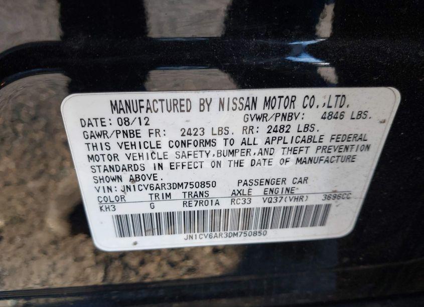 Photo 9 of 2013 Infiniti G37x (VIN JN1CV6AR3DM750850)