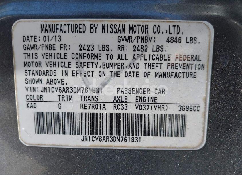 Photo 9 of 2013 Infiniti G37x (VIN JN1CV6AR3DM761931)