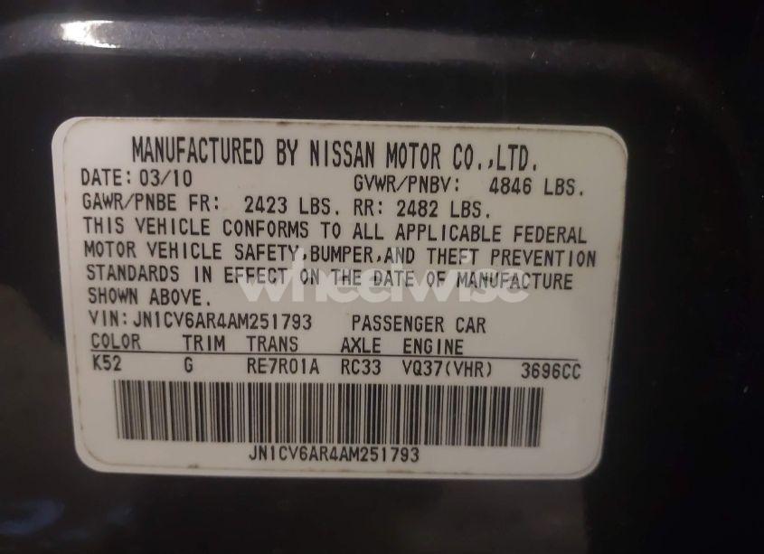 Photo 9 of 2010 Infiniti G37x (VIN JN1CV6AR4AM251793)