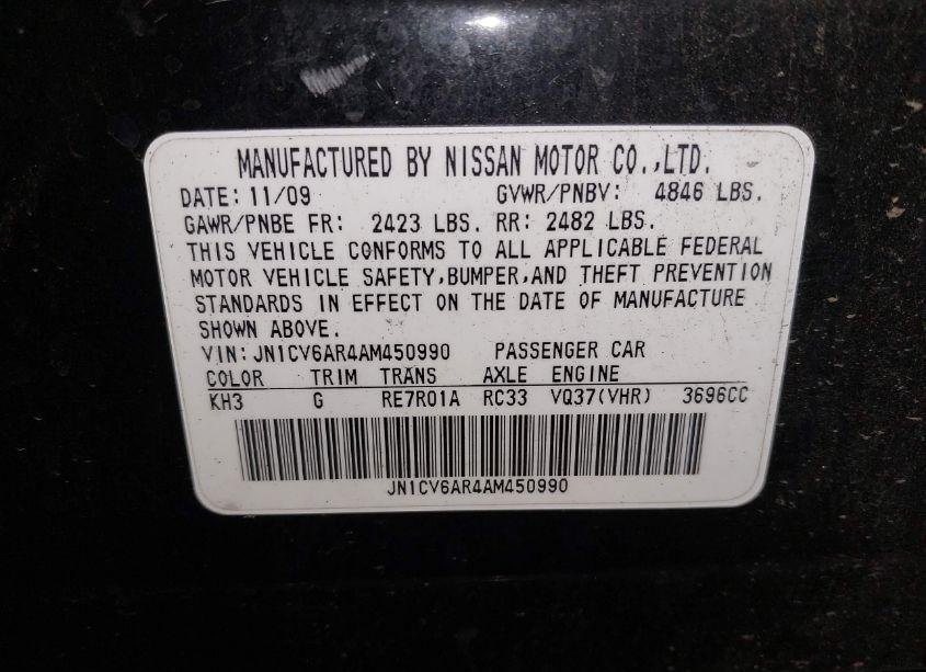 Photo 9 of 2010 Infiniti G37x (VIN JN1CV6AR4AM450990)
