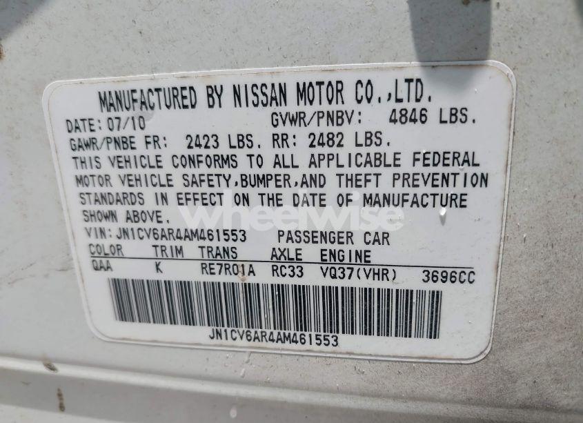 Photo 9 of 2010 Infiniti G37x (VIN JN1CV6AR4AM461553)