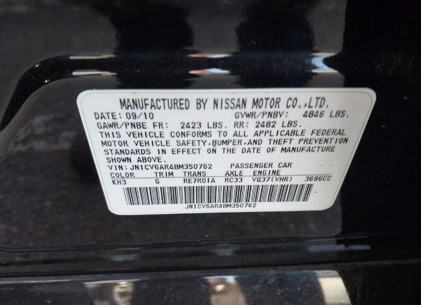 Photo 9 of 2011 Infiniti G37x (VIN JN1CV6AR4BM350762)