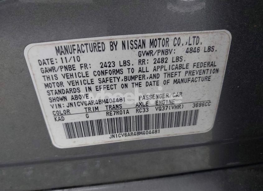 Photo 9 of 2011 Infiniti G37x (VIN JN1CV6AR4BM404481)