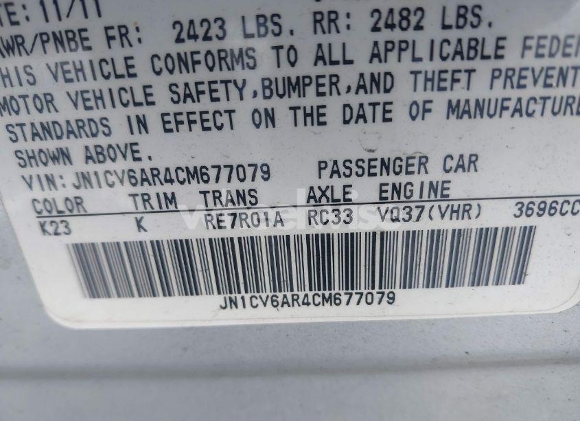 Photo 9 of 2012 Infiniti G37 X (VIN JN1CV6AR4CM677079)