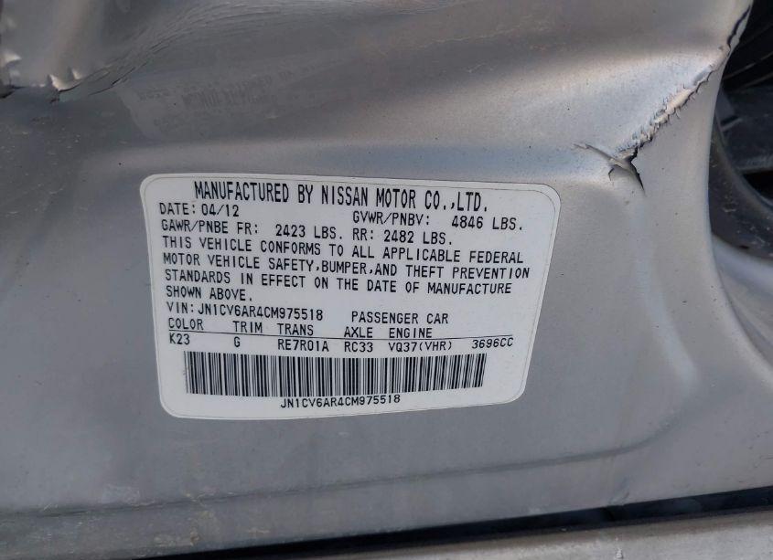 Photo 9 of 2012 Infiniti G37x (VIN JN1CV6AR4CM975518)