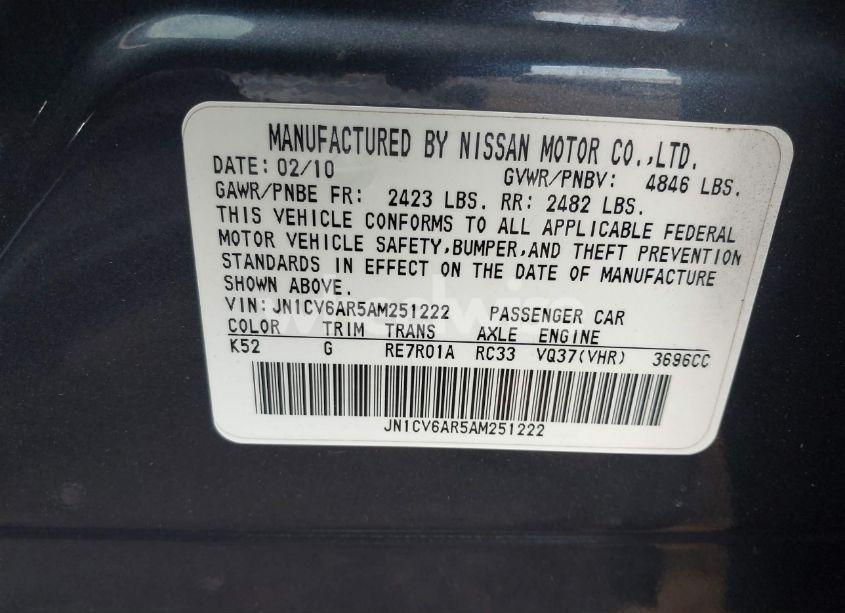 Photo 9 of 2010 Infiniti G37x (VIN JN1CV6AR5AM251222)