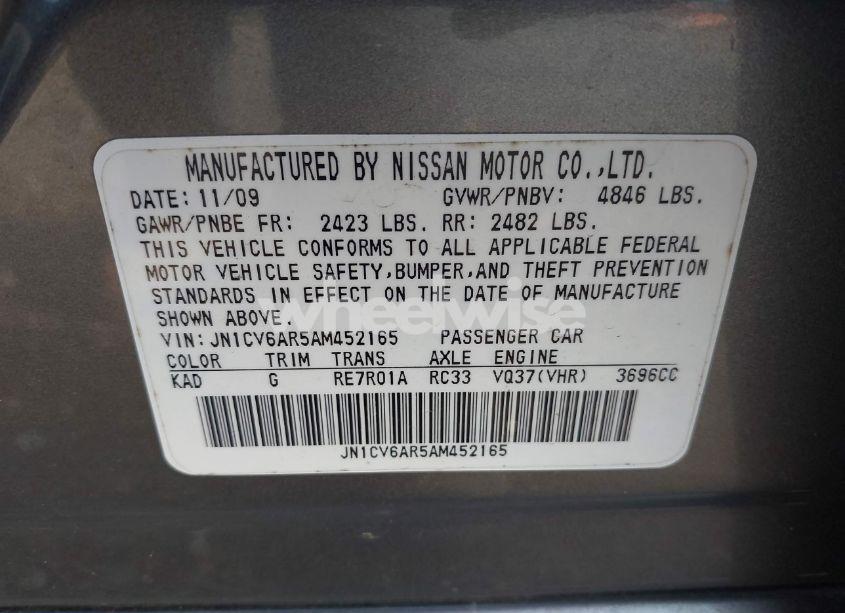 Photo 9 of 2010 Infiniti G37x (VIN JN1CV6AR5AM452165)