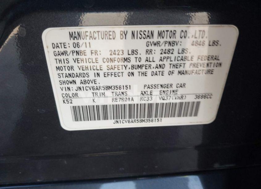 Photo 9 of 2011 Infiniti G37x (VIN JN1CV6AR5BM356151)