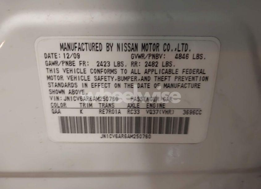 Photo 9 of 2010 Infiniti G37x (VIN JN1CV6AR6AM250760)