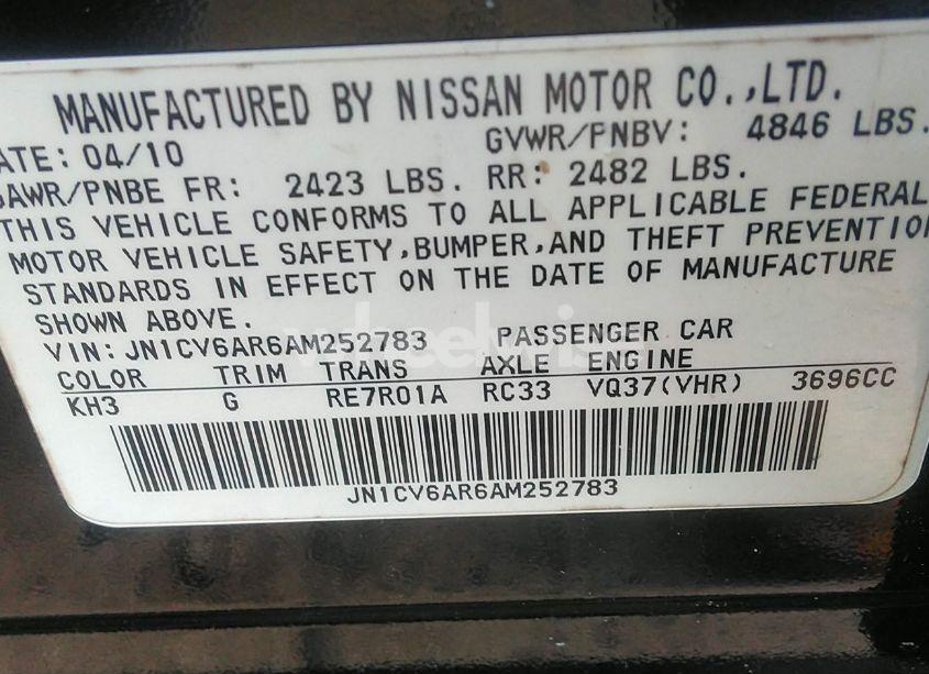 Photo 9 of 2010 Infiniti G37x (VIN JN1CV6AR6AM252783)