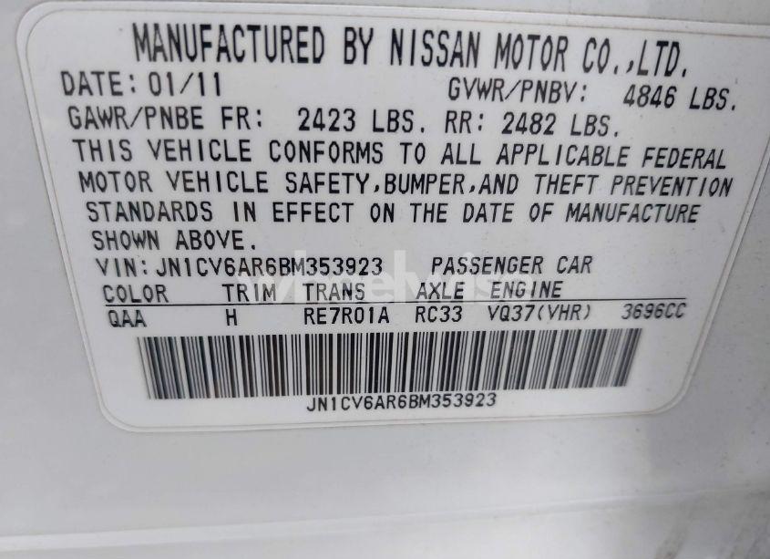 Photo 9 of 2011 Infiniti G37x (VIN JN1CV6AR6BM353923)
