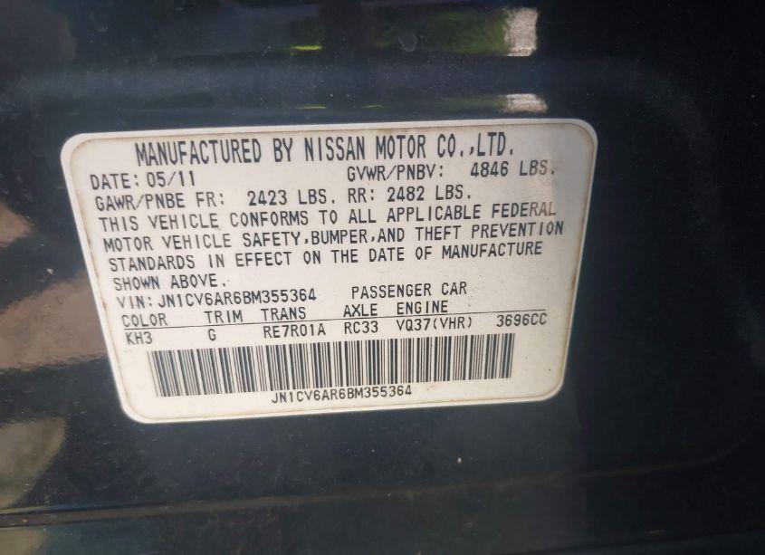 Photo 9 of 2011 Infiniti G37x (VIN JN1CV6AR6BM355364)