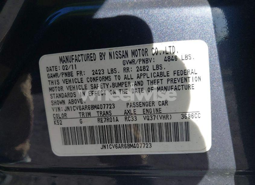 Photo 9 of 2011 Infiniti G37x (VIN JN1CV6AR6BM407723)