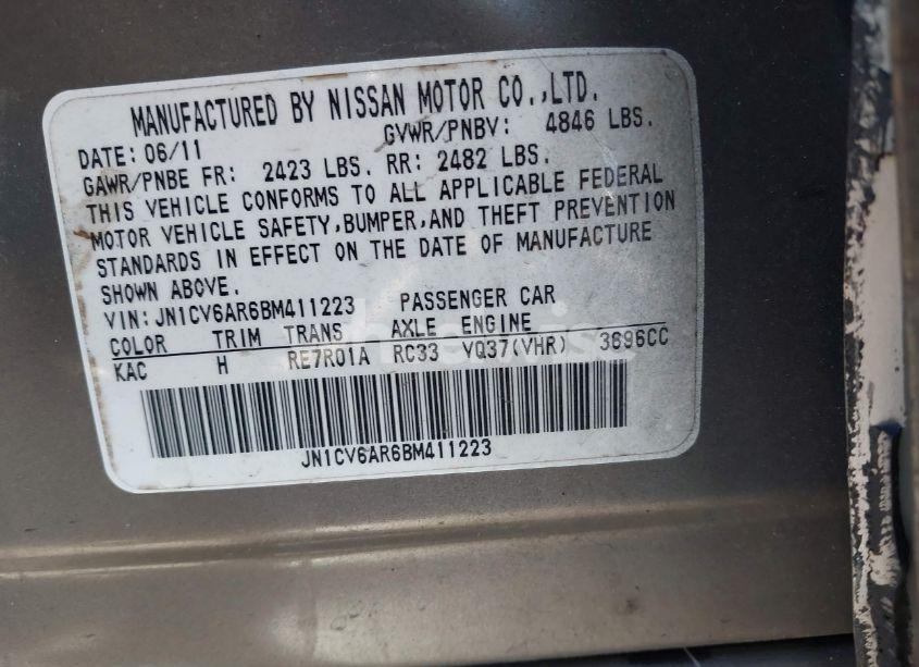 Photo 9 of 2011 Infiniti G37x (VIN JN1CV6AR6BM411223)