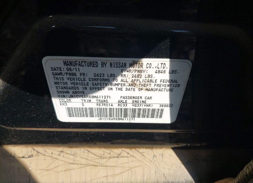 Photo 9 of 2011 Infiniti G37x (VIN JN1CV6AR6BM411271)