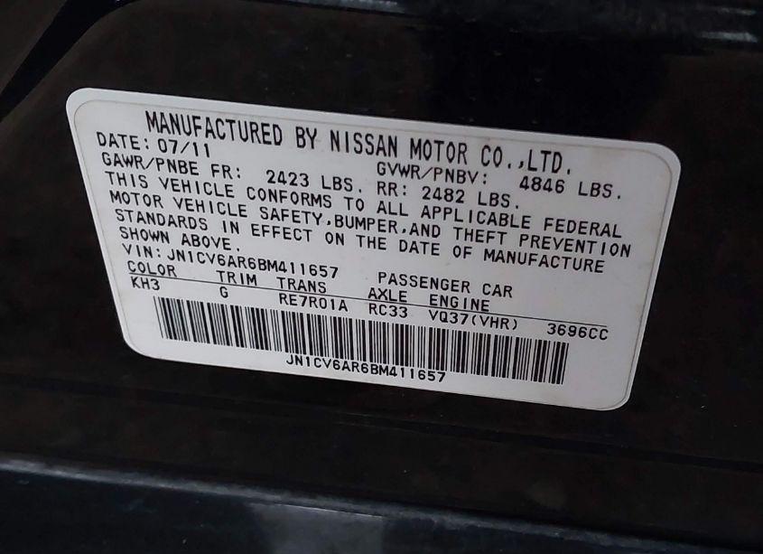 Photo 9 of 2011 Infiniti G37x (VIN JN1CV6AR6BM411657)
