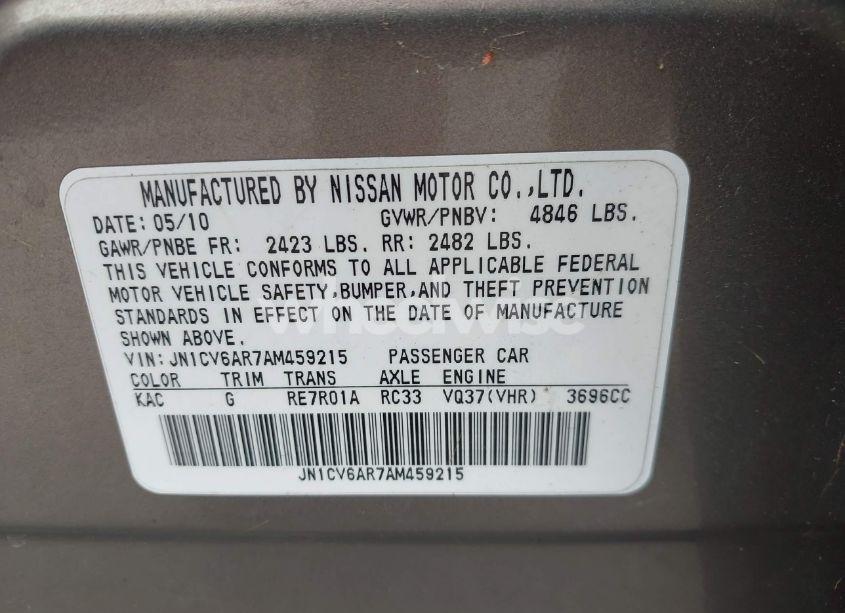 Photo 9 of 2010 Infiniti G37x (VIN JN1CV6AR7AM459215)