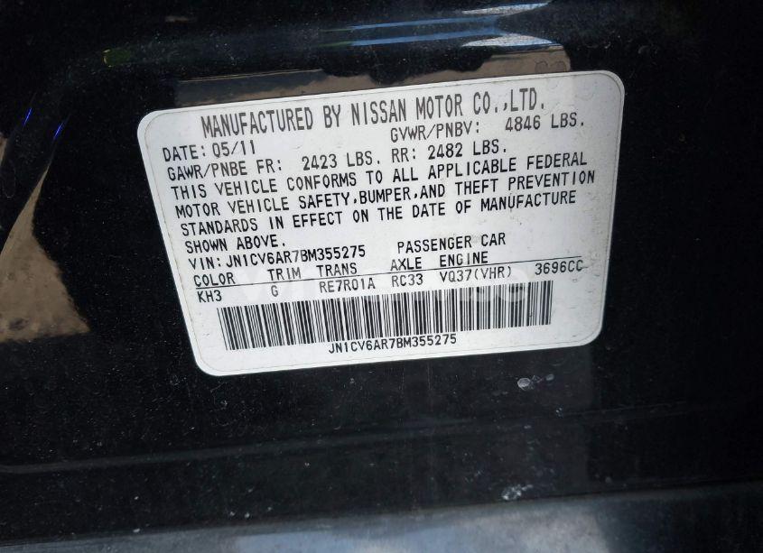 Photo 9 of 2011 Infiniti G37x (VIN JN1CV6AR7BM355275)