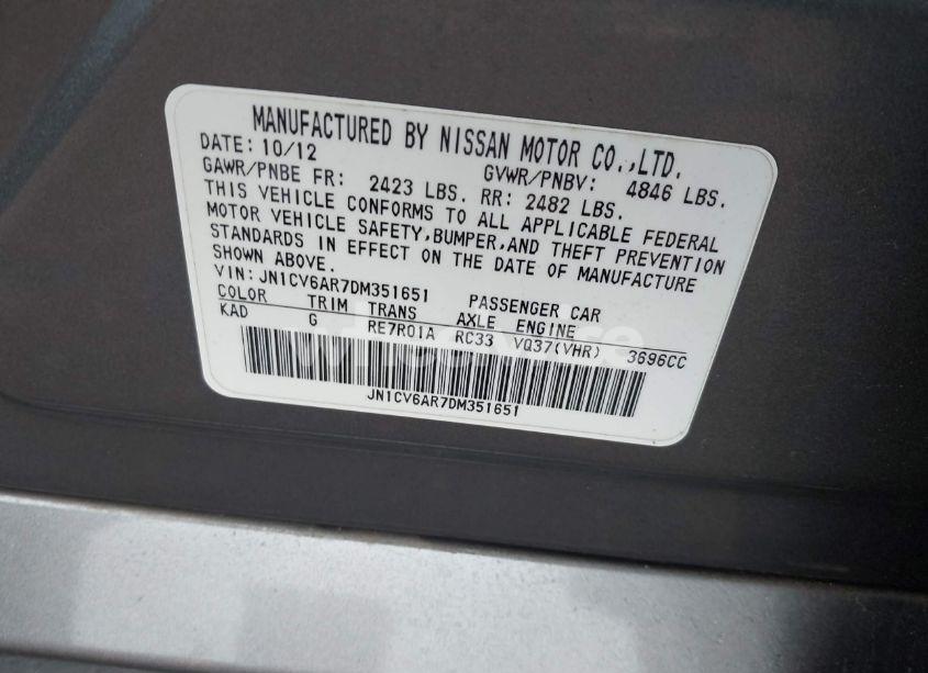 Photo 9 of 2013 Infiniti G37x (VIN JN1CV6AR7DM351651)