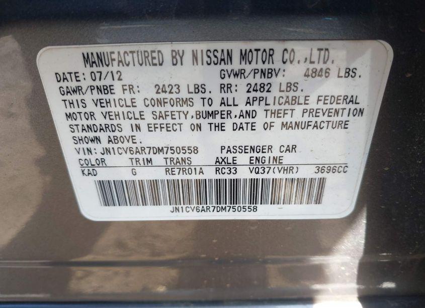 Photo 9 of 2013 Infiniti G37x (VIN JN1CV6AR7DM750558)