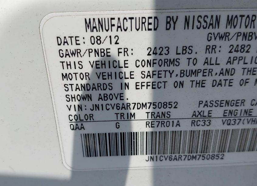 Photo 9 of 2013 Infiniti G37x (VIN JN1CV6AR7DM750852)