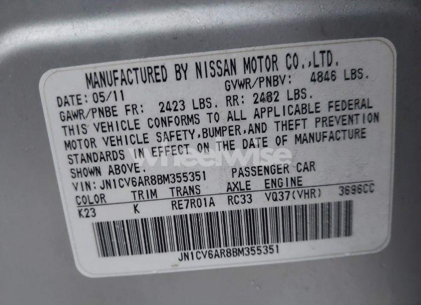Photo 9 of 2011 Infiniti G37x (VIN JN1CV6AR8BM355351)